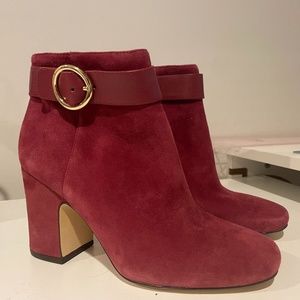 Michael Kors Size 6.5 Red Suede booties